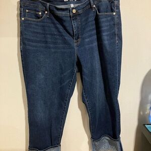 Seven7 Dark Blue Ankle Jeans